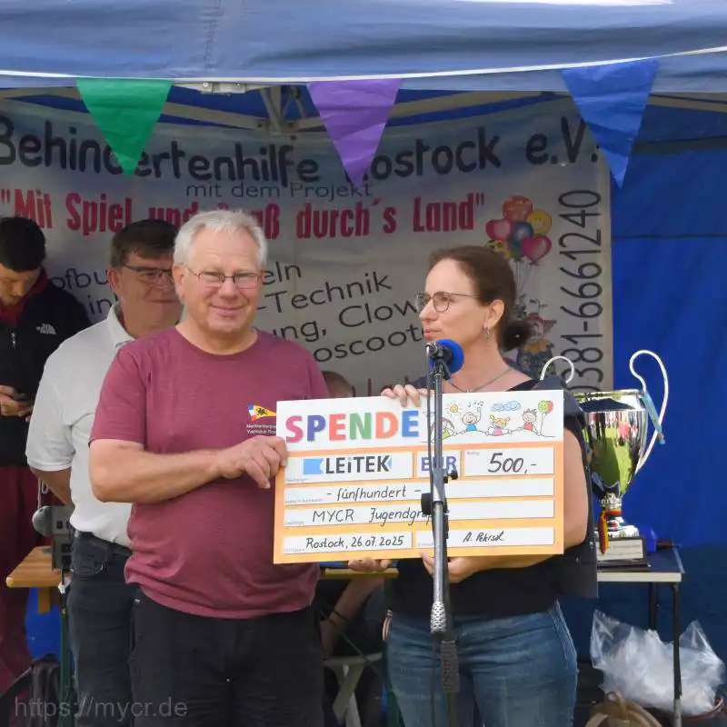 Spendenübergabe Segelverein MYCR